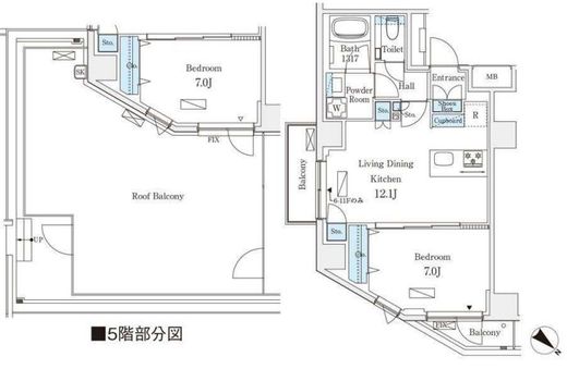 オーパスレジデンス南青山 505 間取り図