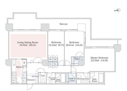 泉ガーデンレジデンス 203 間取り図