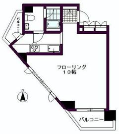 代官山デュープレックス 13階 間取り図