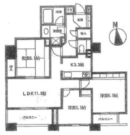 リビオ橋本タワーブロードビーンズ 5階 間取り図