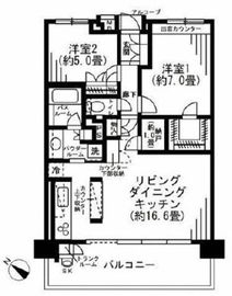 川崎サイトシティ 15階 間取り図