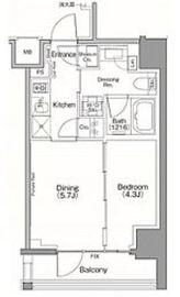 ザ・パークハビオSOHO南青山 304 間取り図