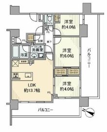 アジールコフレ新中野 4階 間取り図