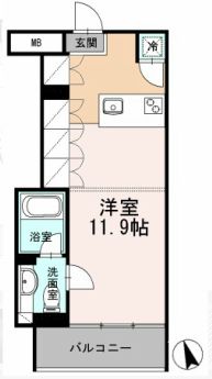 カスタリア目黒長者丸 302 間取り図