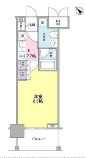 常盤レジデンシア荻窪 510 間取り図