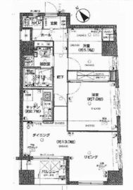 グリーンパーク日本橋ドゥ 2階 間取り図