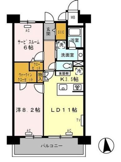 ロイヤルパークス西新井 720 間取り図