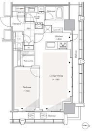 リビオレジデンス西麻布 1103 間取り図