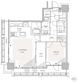 リビオレジデンス西麻布 1601 間取り図