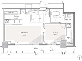 リビオレジデンス西麻布 1802 間取り図