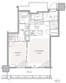 リビオレジデンス西麻布 1906 間取り図