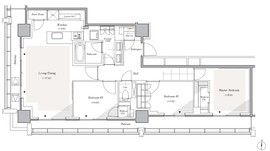 リビオレジデンス西麻布 2205 間取り図