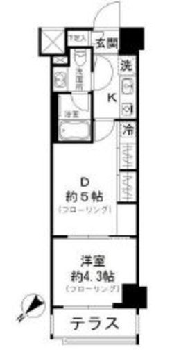 パークリュクス渋谷西原 4階 間取り図