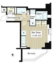 パークホームズ初台 2階 間取り図