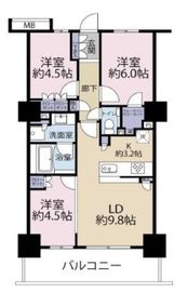 プライムパークス品川シーサイド ザ・タワー 21階 間取り図