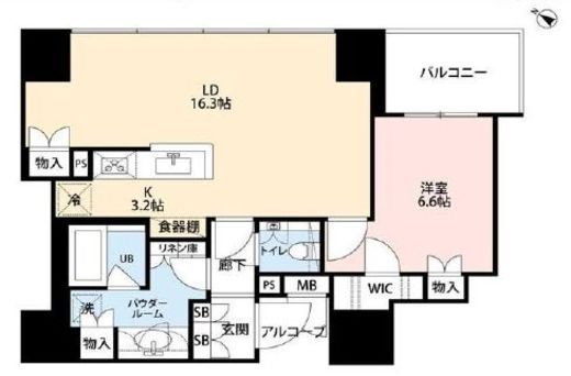 ザ・神宮前レジデンス 8階 間取り図