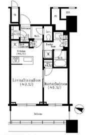 パークコート文京小石川ザ・タワー 22階 間取り図