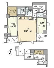 オープンレジデンシア神楽坂若宮町 4階 間取り図