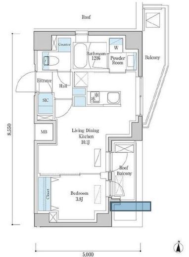 デュオフラッツ篠崎 903 間取り図