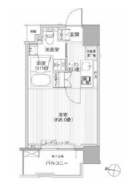 コスモグランス南品川 506 間取り図
