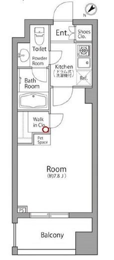 レジディア池袋ウエスト 907 間取り図