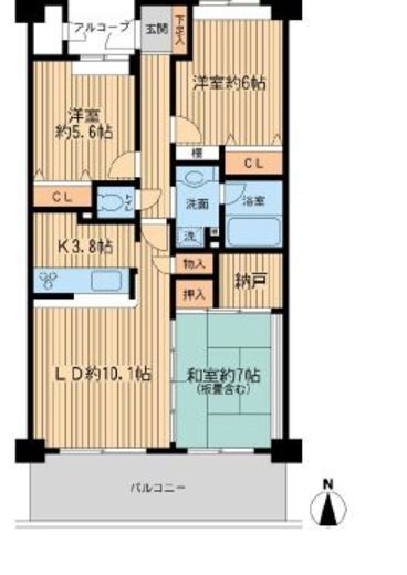 アソシエール中野弐番館 402 間取り図