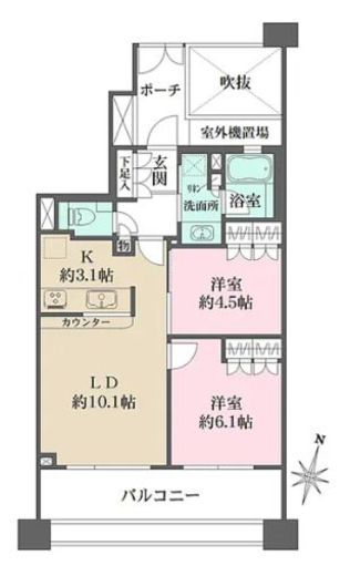 パークハウス中野広町 5階 間取り図