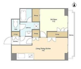 東映市ヶ谷マンション 1階 間取り図