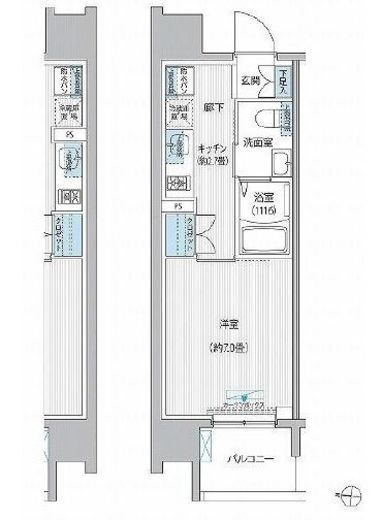 セントラーレ新城 201 間取り図
