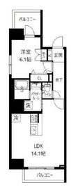 アクア北品川 502 間取り図