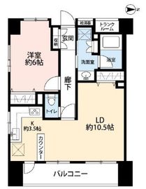 シティハイツ麻布十番 10階 間取り図