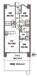 プレミスト湘南辻堂フォレストフェイス 1階 間取り図