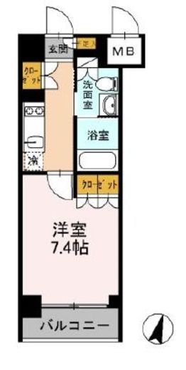 カスタリア武蔵小杉 701 間取り図