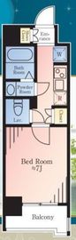リージア代々木 808 間取り図