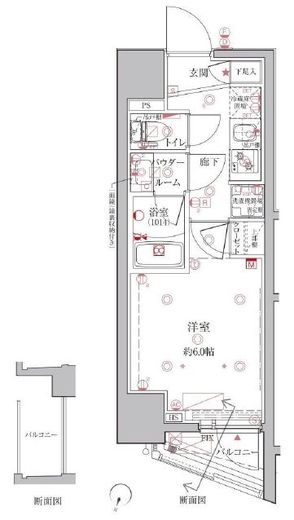 クレイシアIDZ千代田岩本町 1階 間取り図