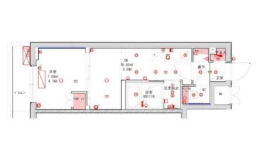 ハーモニーレジデンス品川大井町 404 間取り図