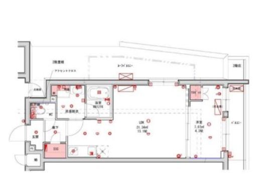 ハーモニーレジデンス品川大井町 301 間取り図
