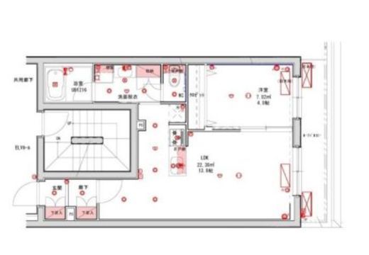 ハーモニーレジデンス品川大井町 402 間取り図