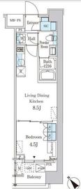 レガシス中目黒 701 間取り図