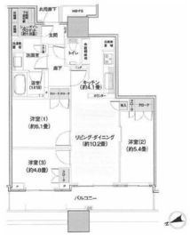 パークタワー新川崎 24階 間取り図