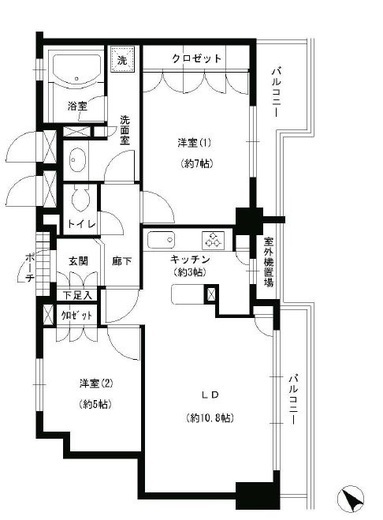 エスティメゾン巣鴨 502 間取り図