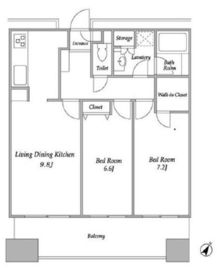 プラザタワー勝どき 4103 間取り図