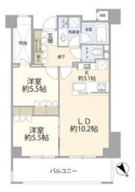 ザ・パークハウス上目黒ピアース 2階 間取り図