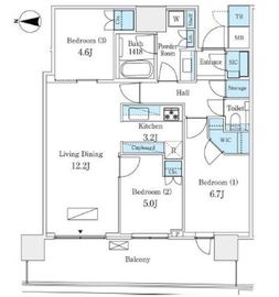 パークタワー晴海 20階 間取り図