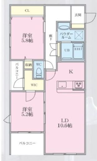 The MANOR KYODO 303 間取り図