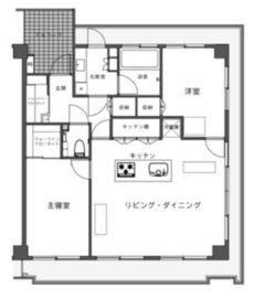 ピアースコード代々木参宮橋 3階 間取り図