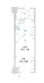 デュオステージ関内Ⅱ 9階 間取り図