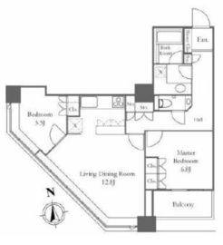 白金タワー 8階 間取り図