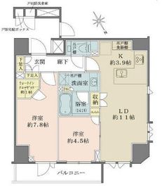 ザ・パークハウス北青山 8階 間取り図