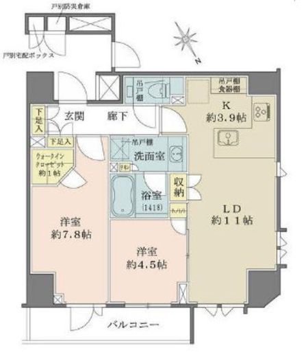 ザ・パークハウス北青山 7階 間取り図